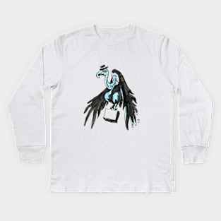 Vulture Salesman Kids Long Sleeve T-Shirt